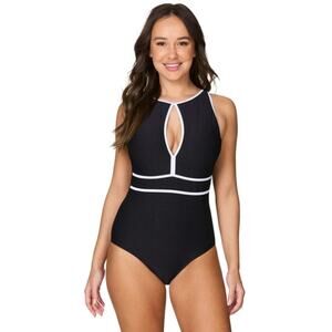 NWT NipTuck Swim Jane Black & White One Piece Swimsuit – Size 8